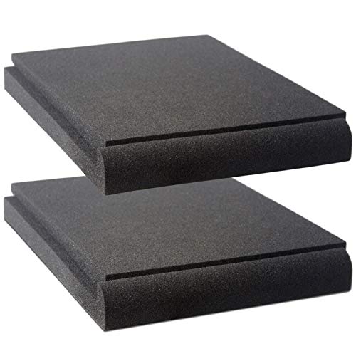 Studio Monitor Isolation Pads   Suitable For 6.5''  8'' Inch Speakers   Large Speaker Isolation Pads Fit Most Desktops   High De