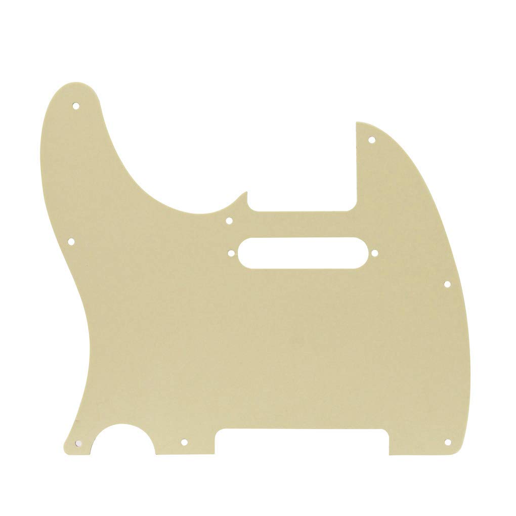 Fleor 8 Hole Tl Pickguard Scratch Plate With Pickguard Screws Set Fit Usa/Mx Standard Tl Style Pickguard Replacement, 4Ply Aged