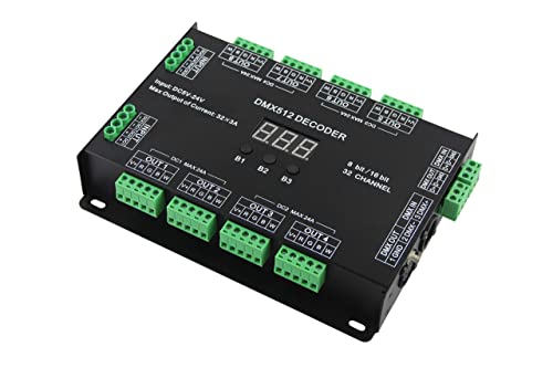 32 Channel 96A Rgbw Dmx 512 Led Decoder Controller Dmx Dimmer Dc5-24V Rgbw Rgb Led Light 8 Bit16 Bit