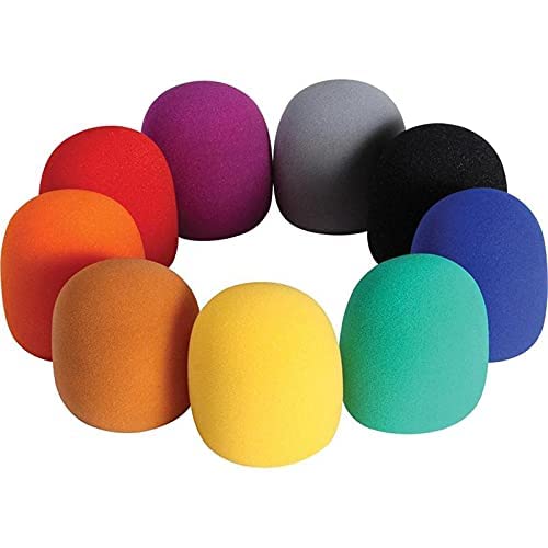 Khalsa Musical 9 Pcs Handheld Microphone Windscreen Windshield Sponge Foam Mic Cover (Multicolour)