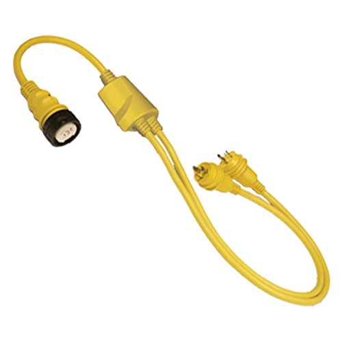 Marinco Reverse Y Adapter Locking With Sealing Collar System Female Connector, Yellow