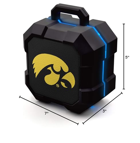 Soar Ncaa Shockbox Led Wireless Bluetooth Speaker, Iowa Hawkeyes