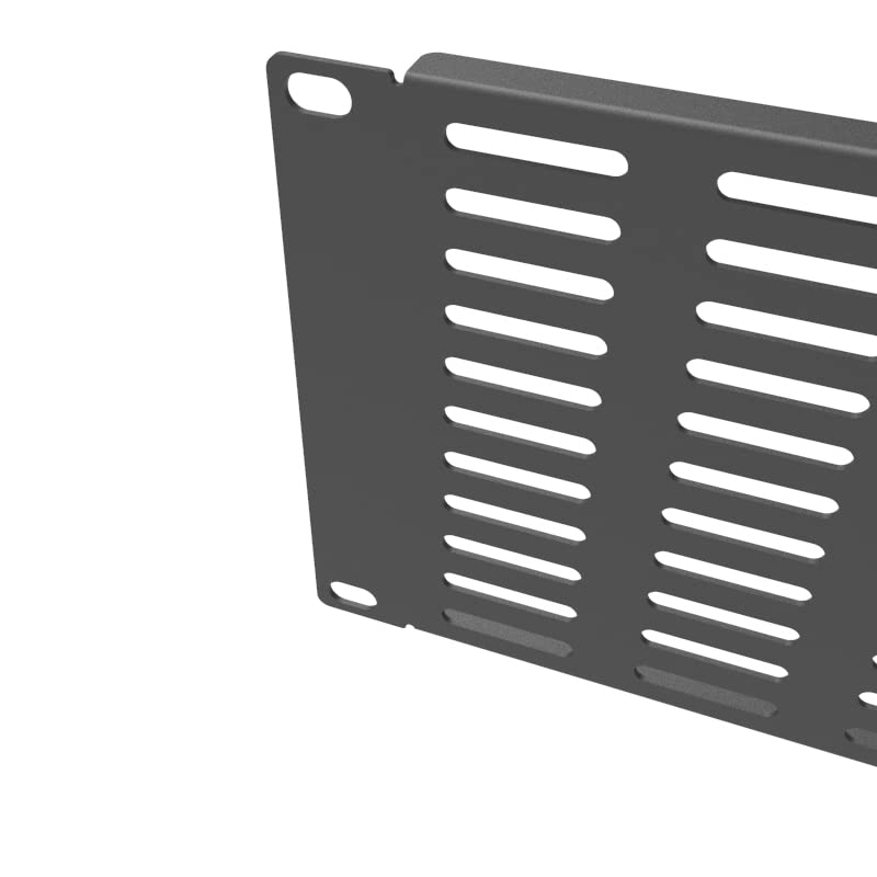 Qiaoyoubang 2 Pack Of 3U Vented Blank Panel   Metal Rack Mount Filler Panel For 19In Server Rack Cabinet Or Enclosure, Black (3U