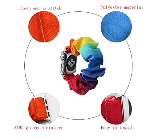 Tomcrazy Scrunchie Elastic Watchband For Apple Watch Band Series 9 8 7 6 5 4 3 2 1 Se Ultra, Watch Band For Iwatch 49Mm 45Mm 41M