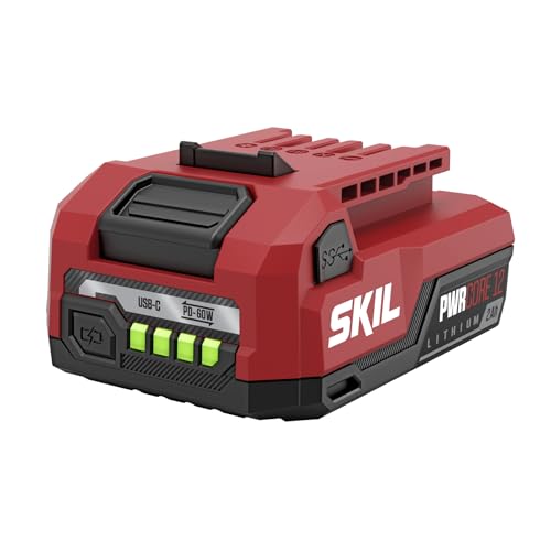 Skil Pwr Core 12 2 X 2.0Ah 12V Usb C Battery And Charger Starter Kit Including Two 2.0Ah Batteries And 20W Pd Charger Cb5020A 22