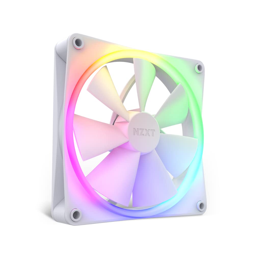 Nzxt F140 Rgb Fans   Rf R14Sf W1   Advanced Rgb Lighting Adjustment   Whisper Quiet Cooling   Single (Rgb Fan And Controller Req