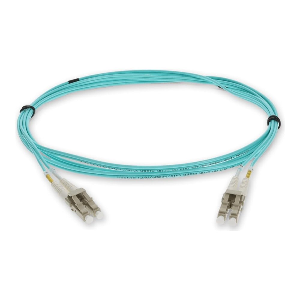 5M Lc To Lc Aqua Om4 Duplex Ofnr (Riser-Rated) Fiber Patch Cable