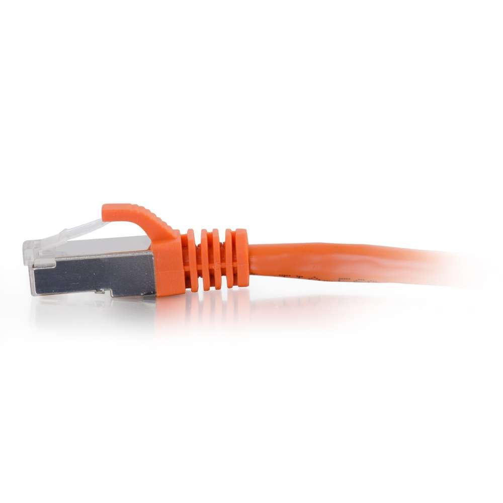 C2G 00896 Cat6 Cable   Snagless Shielded Ethernet Network Patch Cable, Orange (35 Feet, 10.66 Meters)