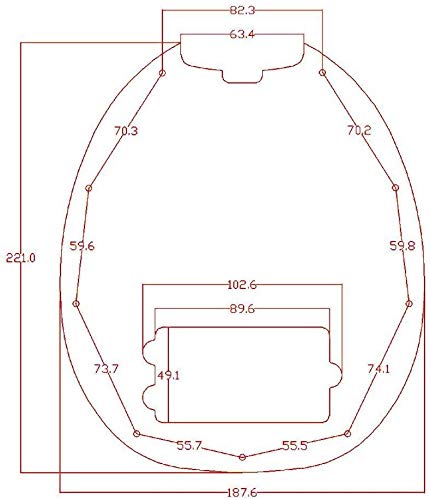 Dopro Bass Pickguard Fit For Musicman Classic 4 String Stingray Bass Models Red Tortoise