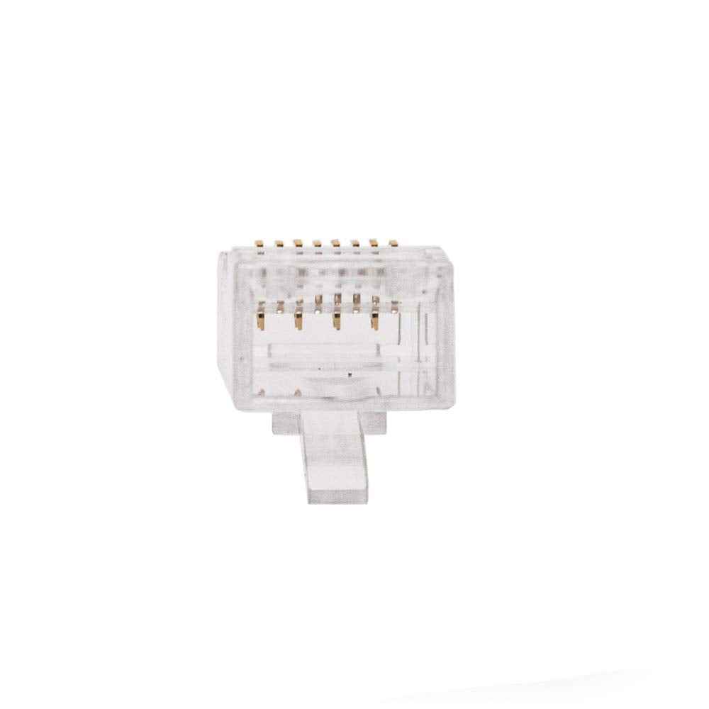 Cat6A Rj45 Crimp Connectors For Stranded Cable With Wire Insert Guide And Spacer Bar (50 Connectors/Bag)