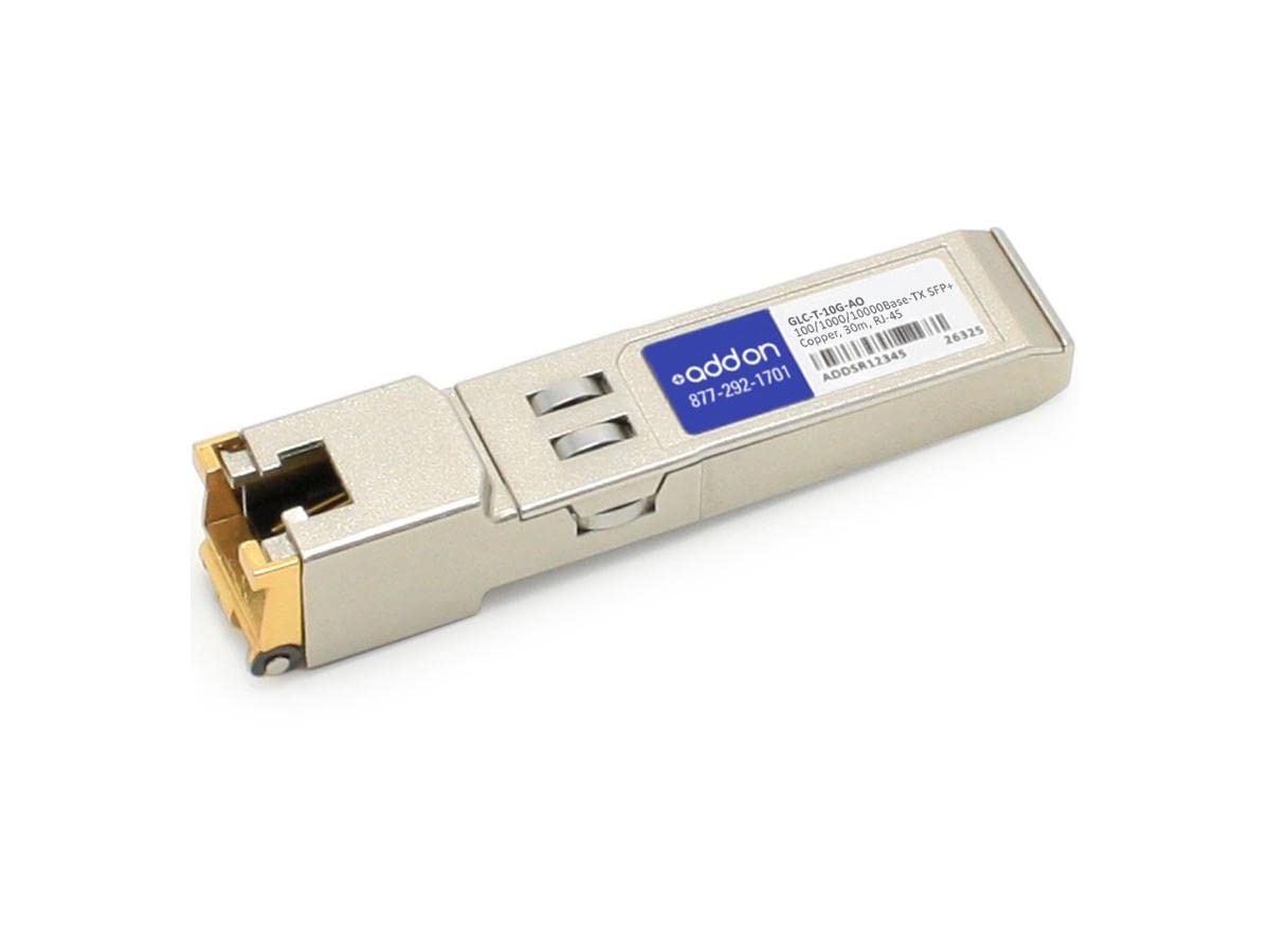 AddOn Cisco Compatible TAA Compliant 10Gbase-TX SFP+ Transceiver (Copper, 30M, RJ-45)