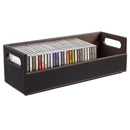 Cd Storage Box With Powerful Magnetic Opening   Cd Tray Holds 40 Cd Cases For Media Shelf Storage And Organization