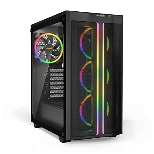Be Quiet! Pure Base 500 Fx Atx Midi Tower Pc Case | Argb | 4 Pre Installed Light Wings Pwm Fans | Tempered Glass Window | Black | Bgw43