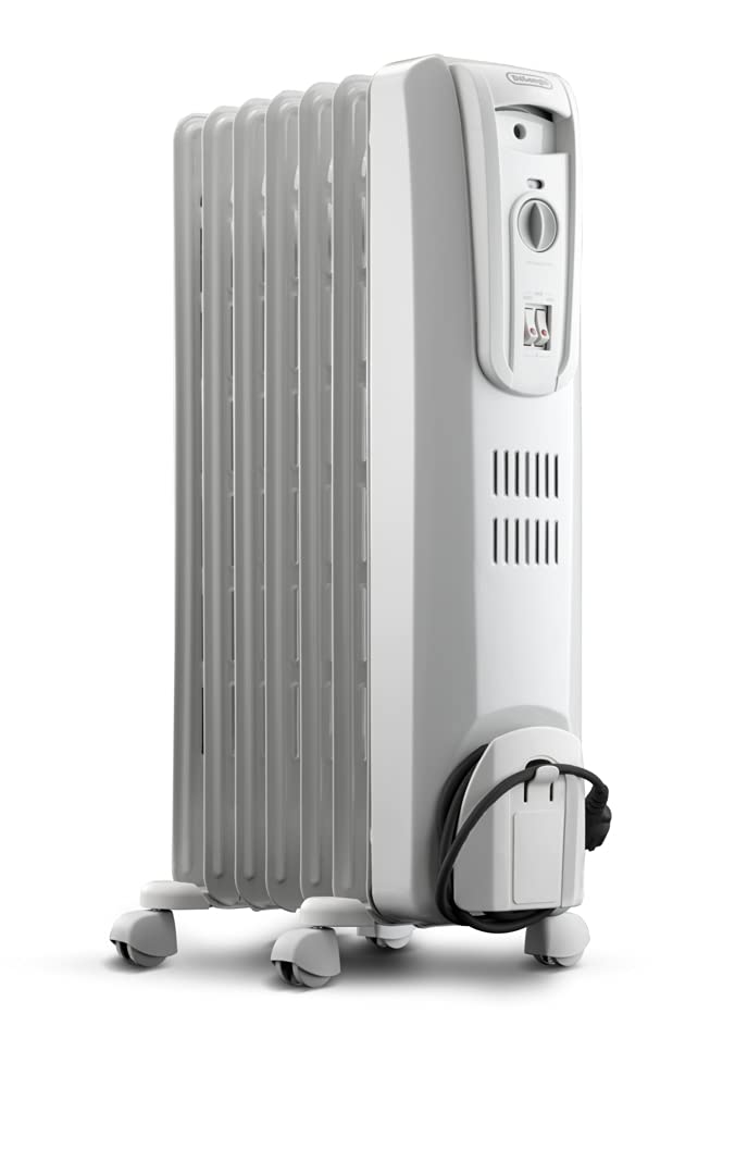 Delonghi Oil Filled Radiant Heater, 1500W Electric Space Heater   Quiet And Portable With Anti Freeze Function And Safety Featur