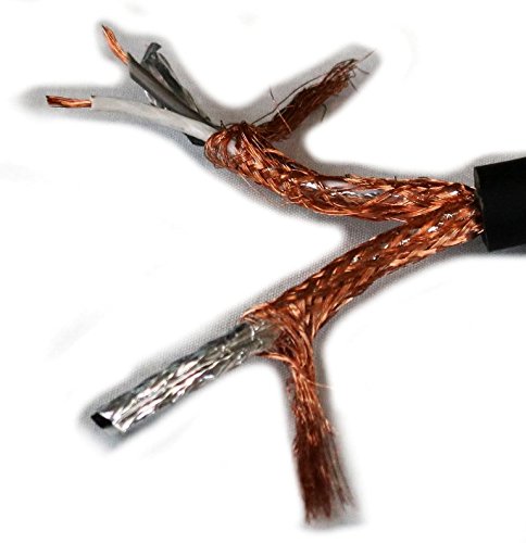 100 Feet Of Raw Copper Braid Sheilded Rca Signal Cable Four Channel