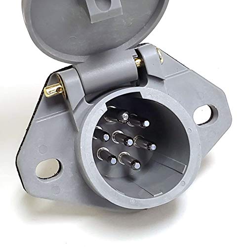 UrMarketOutlet Tramec Sloan Nylon 7-Way Receptacle Socket Replacement, Model 38501, Grey