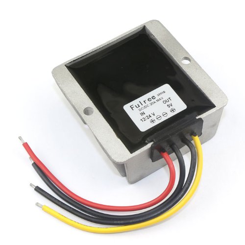 Drok 20A 100W High Current Dc Buck Converter 10-35V 12V/24V To 5V Car Led/Solar Energy Regulated Power Supply