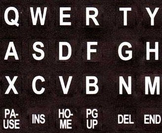 Large Print Keyboard Stickers Ktsw   Large Print English Keyboard Stickers Labels Overlays (Lexan Polycarbonate, 3M Adhesive) Fo