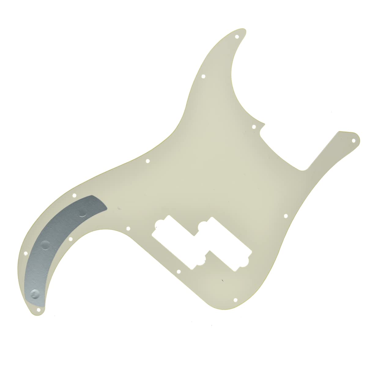 Kaish 13 Hole P Bass Style Pickguard Pb Scratch Plate Bass Pickguard For Precision P Bass Made In Usa/Mexico Aged White 3 Ply