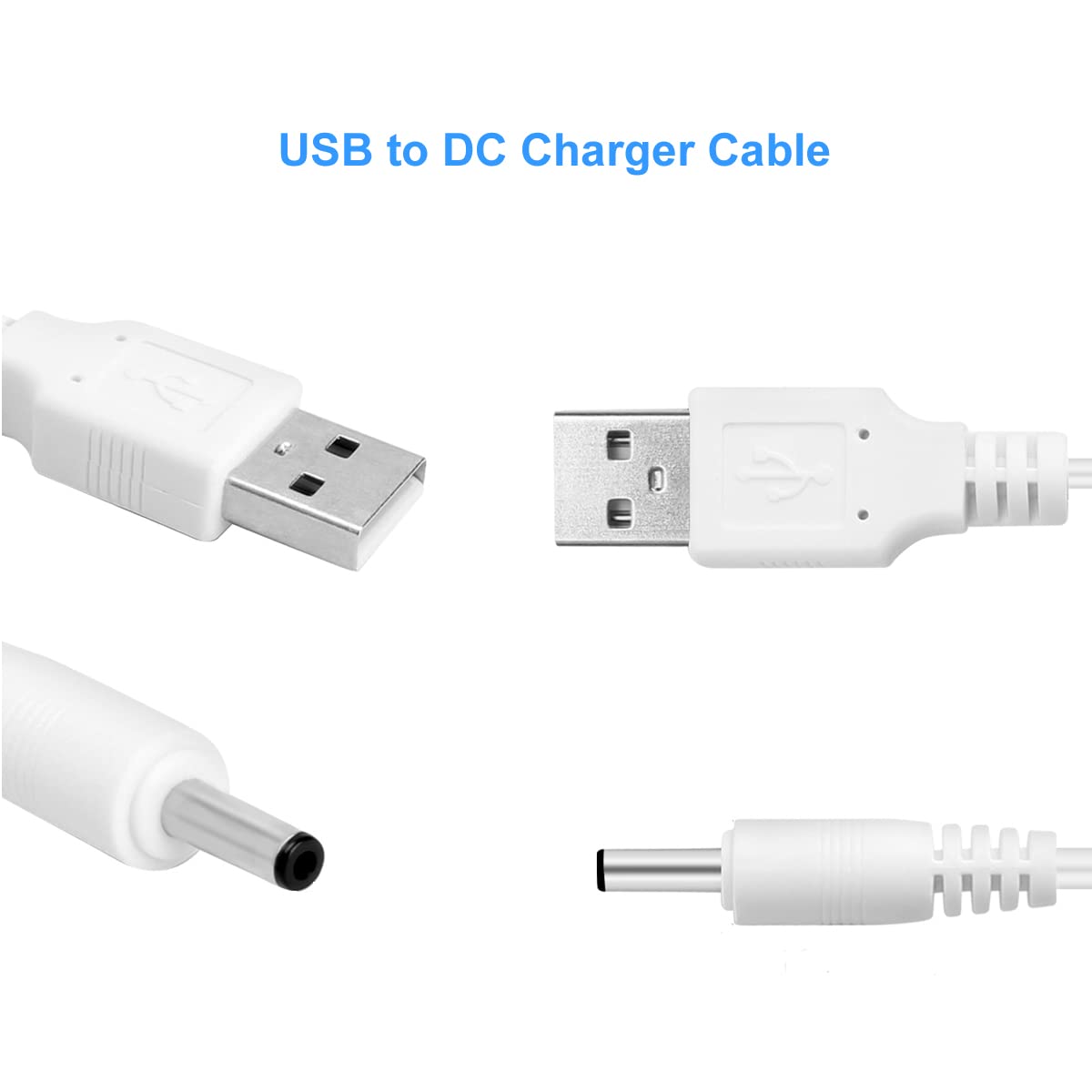 Harbendi Replacement Charger Cord For Fairywill/Kipozi/Dnsly/Sboly Sonic Electric Toothbrush Usb Charging Cable 3.3Feet White