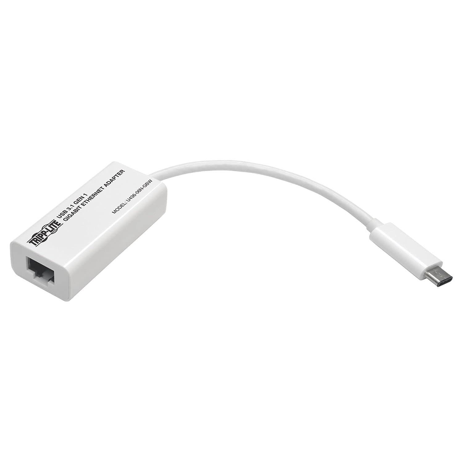 Tripp Lite Usb-C To Gigabit Ethernet Nic Network Adapter 10/100/1000 Mbps White