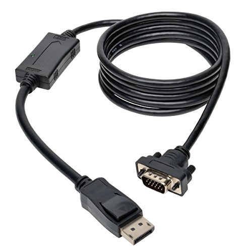 Tripp Lite Displayport To Vga Active Cable Adapter, Dp 1.2 With Latches, Dp To Hd15 (M/M), Dp2Vga, 1080P, 6 Ft. (P581 006 Vga V2