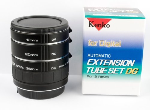 Kenko Auto Extension Tube Set Dg 12Mm, 20Mm, And 36Mm Tubes For Canon Eos Af Mount