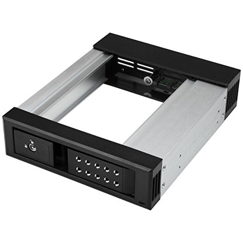 Startech.Com 5.25'' To 3.5'' Trayless Hard Drive Hot Swap Bay   Removable Hard Drive Bay For 3.5'' Sata/Sas Drives   Aluminum (H