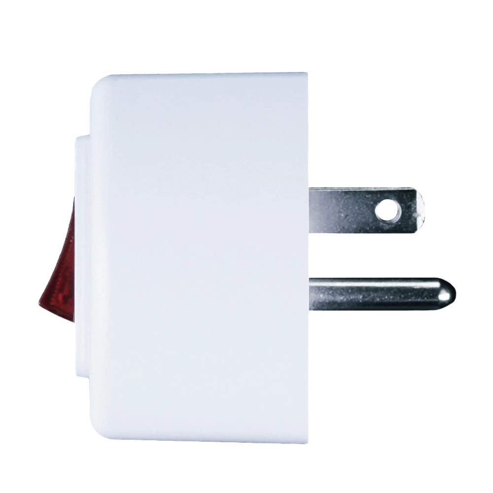 2 Pack 3 Prong Outlet Switch Power Wall Tap Adapter Triple Mini Multi Plug With Switch On/Off Etl Listed Ac Grounded Outlet Ener