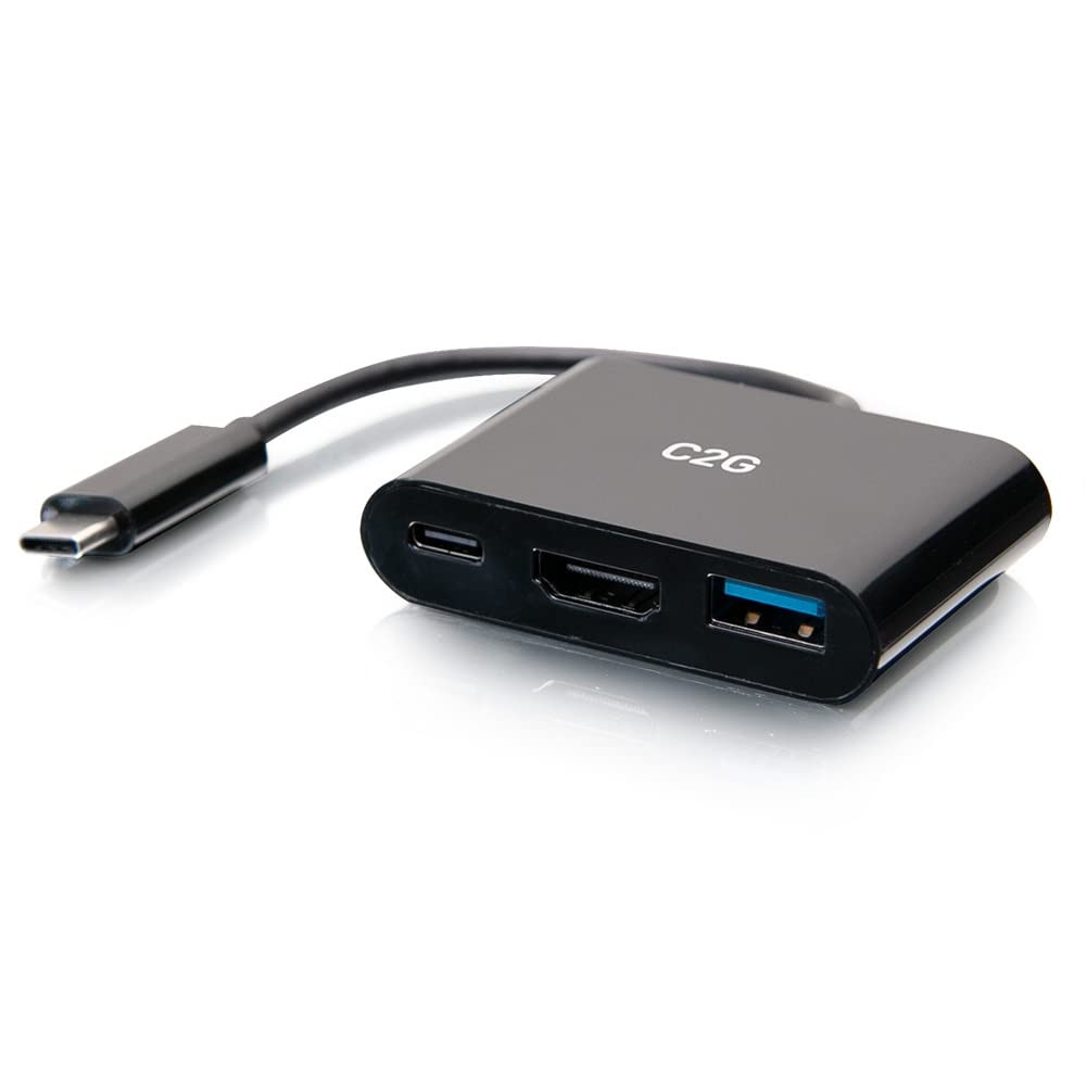 C2G Usb C 3 In 1 Mini Dock With Hdmi, Usb A, And Usb C Power Delivery Up To 60W   4K 30Hz
