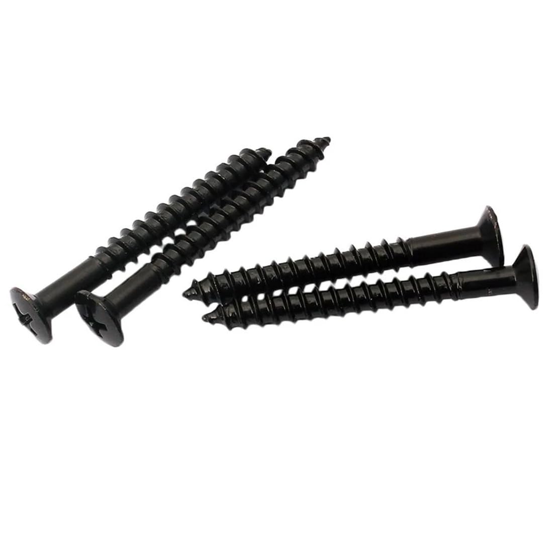 Ruijotwat 20X Chrome Guitar Neck Plate Mounting Screws Neckplate For Fender Strat Tele American Standard/Deluxe Guitars Black