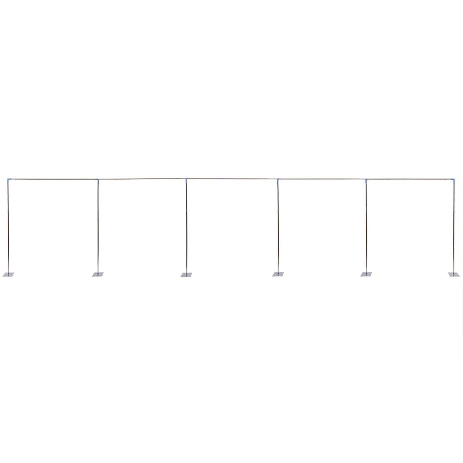 Wupyi Professional Backdrop Stand Pipe Kit,10'X50' Heavy Duty Background Support System Curtain Frame Telescopic With Steel Base