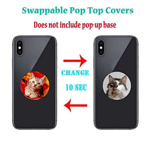 Swappable Covers For Collapsible Phone Grip & Stand Replacement Top Covers For Get A Different Design On Your Expanding Phone Gr