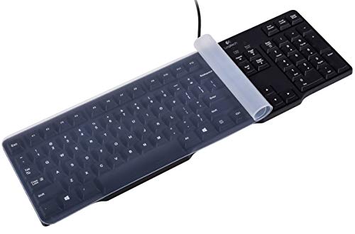 Universal Clear Waterproof Anti Dust Silicone Keyboard Protector Cover Skin For Standard Size Pc Computer Desktop Keyboards (Siz