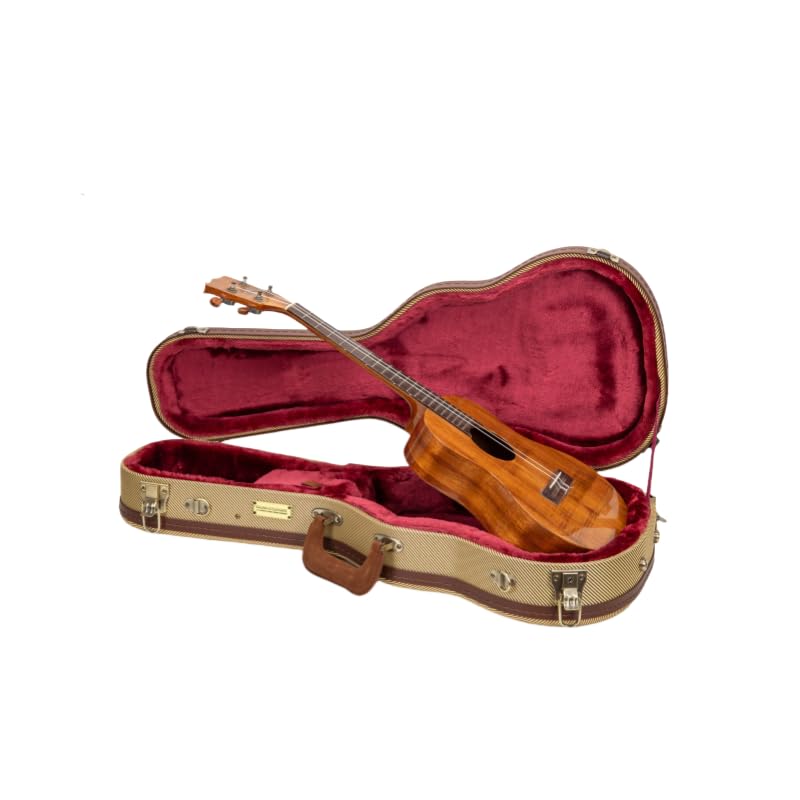 Crossrock Master Series Tenor Ukulele Case for 27 Large Body | Classic Fabric Tweed Exterior, Re-Engineered Shell, Backpack St