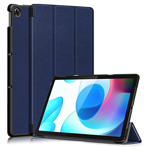 Proelite Slim Trifold Flip Case Cover For Realme Pad 10.4 Inch, Dark Blue