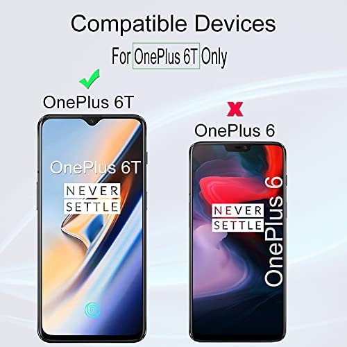 Ibywind Screen Protector For Oneplus 6T,With 2Pcs Tempered Glass,1Pc Backing Carbon Fiber Film [Fingerprint Reader,Easy To Insta