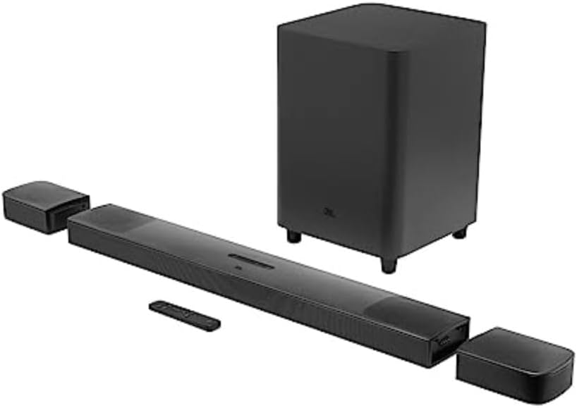 Jbl Bar 9.1 Channel 3D Surround Sound Soundbar With Wireless Detachable Rear Speakers - 5.1.4-Channel, Bluetooth, Airplay 2, & C