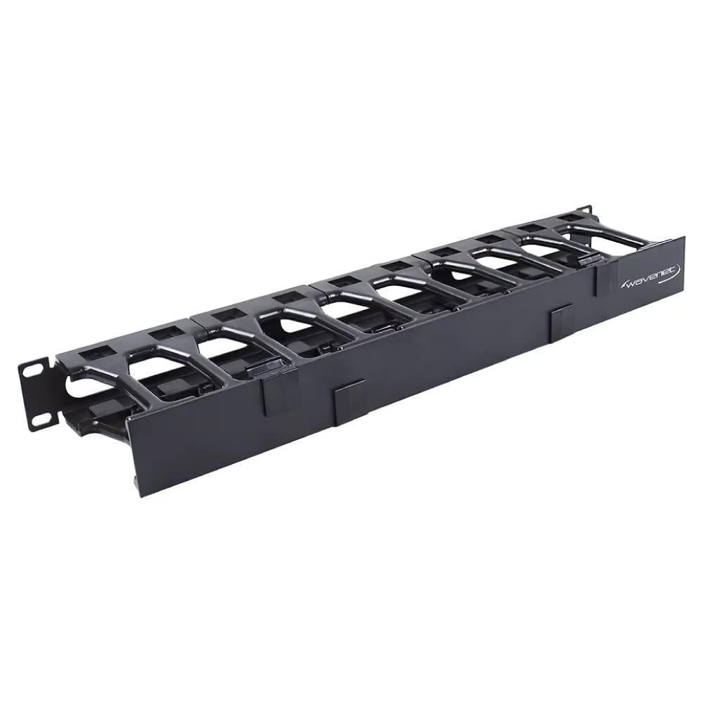 Wavenet 3052 N 19 In. Metal 1U Single Sized Horizontal Cable Manager Black