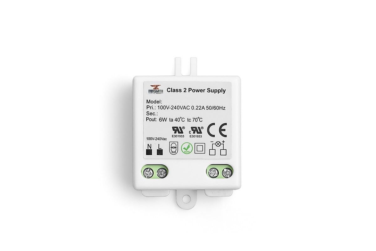 Ironsmith Lighting Products Constant Voltage LED Driver Transformer (24 Volt | 6 Watt | Dimmable - Constant Voltage)