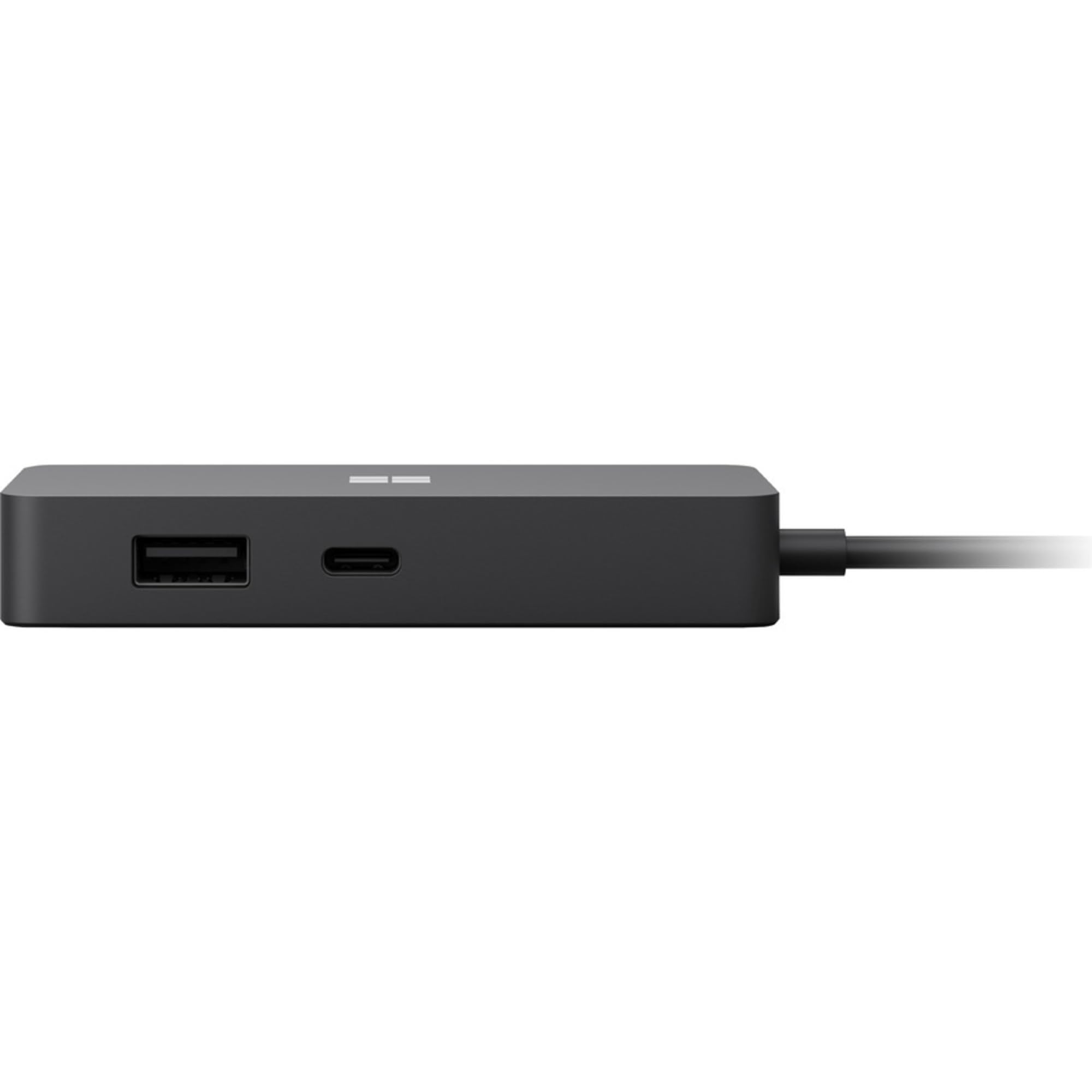Microsoft USB-C Travel Hub SWV-00001 Multiport Adapter with VGA USB Ethernet HDMI Ports Black Plastic