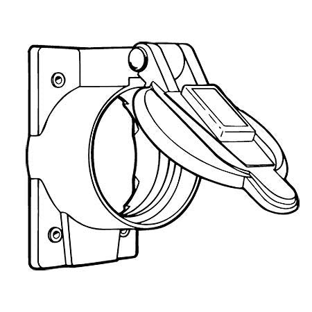 Receptacle Cover (Material: Lexan Color: Yellow) By Marinco