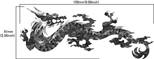 Jockomo Dragon Dragon Bl Symmetrical Set Guitar Bass Inlay Sticker