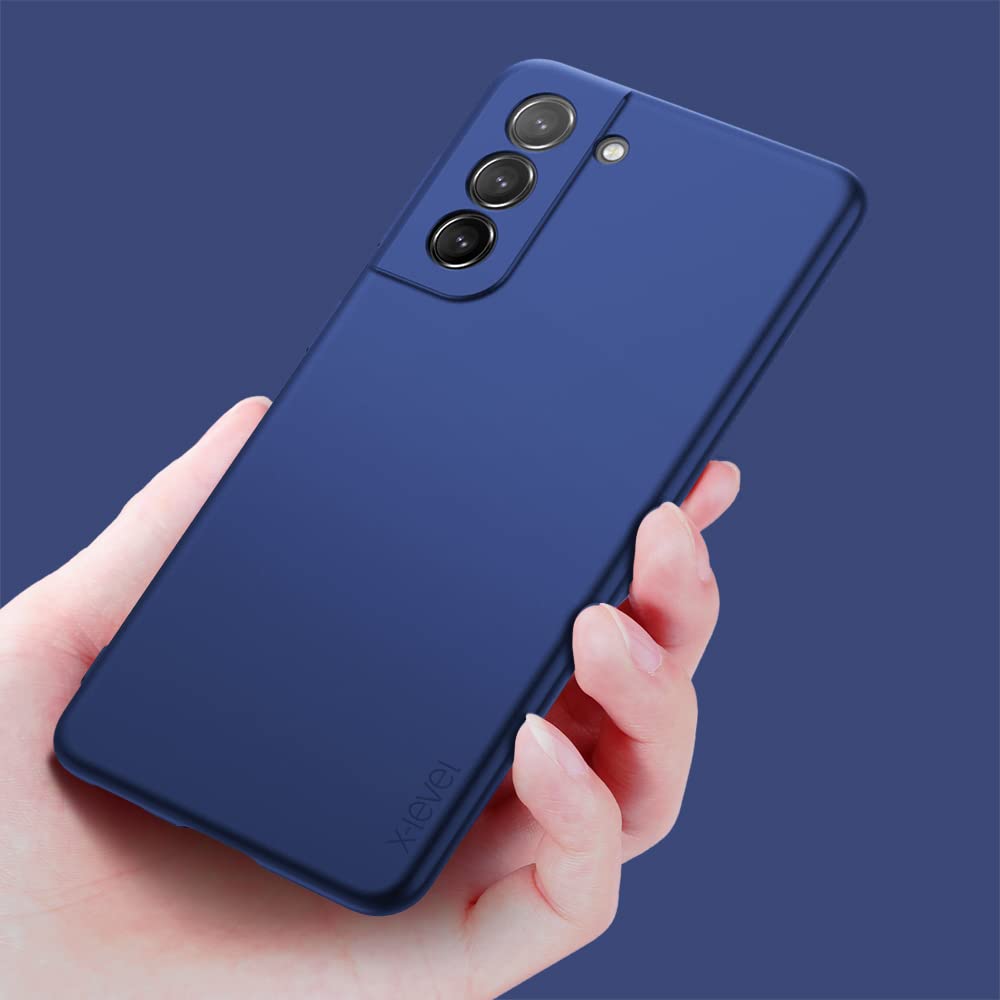 X-level Ultra-Thin Slim Fit TPU Matte Finish Phone Case for Samsung Galaxy S21 Navy Blue