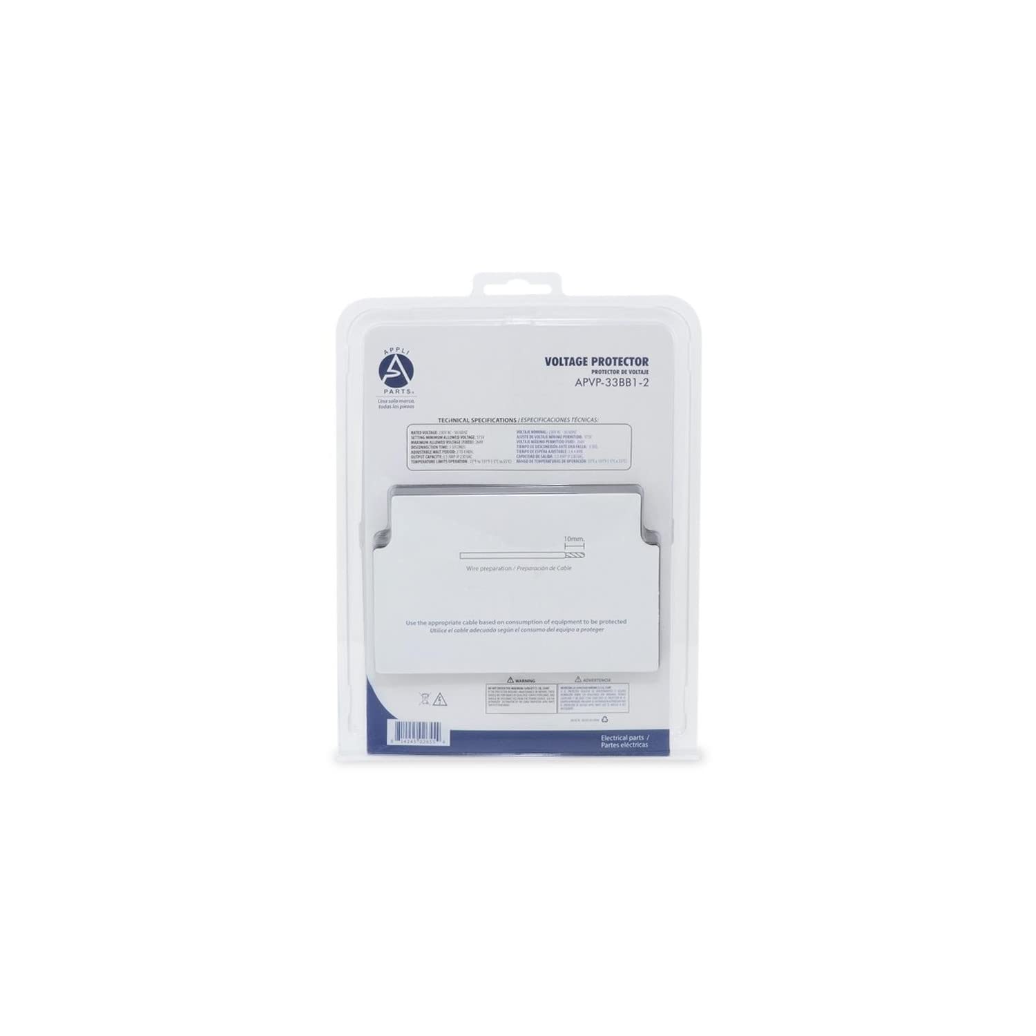 Appli Parts Voltage Surge Protector With Adjustable Range And Reconnecting Time 230V 50 60Hz 3Ph 3.5A Works With All Electric Appliances And Units With Rated Electrical Consumption Apvp 33Bb1 2