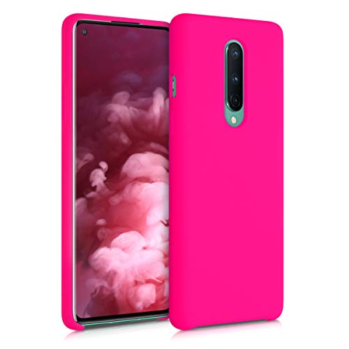 Kwmobile Case Compatible With Oneplus 8 (2020) Case   Tpu Silicone Phone Cover With Soft Finish   Neon Pink