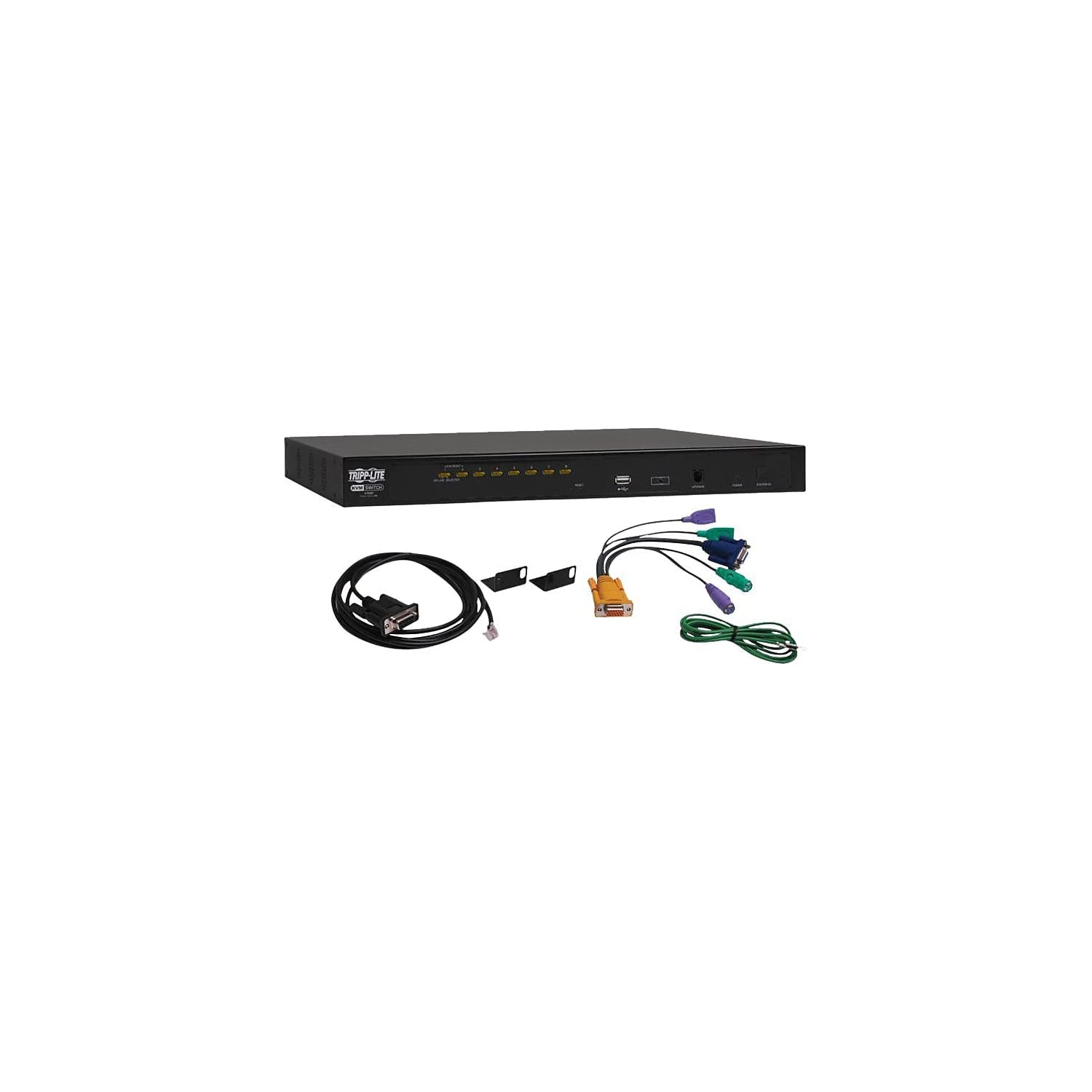 TRIPP LITE 8Port Rackmount DVI USB KVM Switch with Audio 2Port 1URM USB Hub (B043DUA8SL)