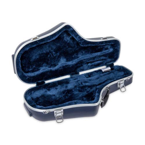 Crossrock Contoured Abs Molded Alto Saxophone Case With Single Strap Blue(Cra861Asbl)