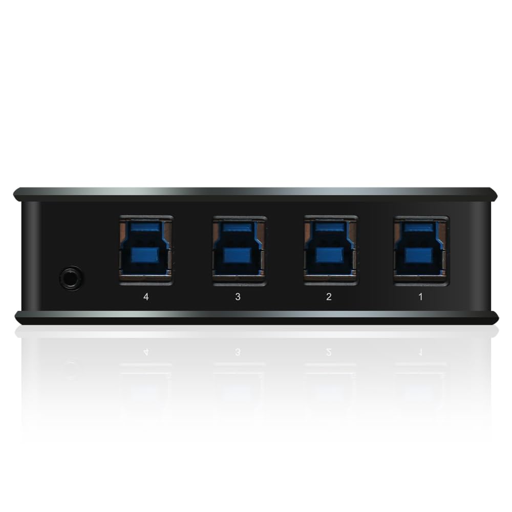 Iogear 4X4 Usb 3.0 Peripheral Sharing Switch   Share 4 Usb Devices Between 4 Computers   Led Indicators   Cables & Remote Includ