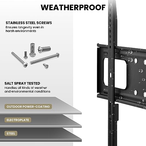Zebozap Zztva8044 Full Motion Vinyl Siding Tv Mount | Mount On Vinyl Siding, Stucco, Brick And Stone | Outdoor Rated   Weatherpr